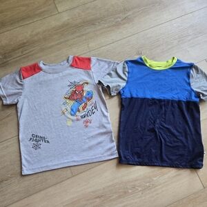 Little Boy size 6 Spiderman & Tommy Bahama Athletic Short Sleeve T-shirt VGUC